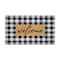 First Concept First Concept 18 in. W X 30 in. L Black/White Checkers Welcome Coir Door Mat FC-72026 - alternate 1
